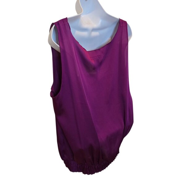 Apostrophe Purple Sleeveless V Neck Blouse Size XL - Picture 6 of 8